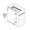 Picture of Denali (FHC) 180º Sliding Shower Door Kit